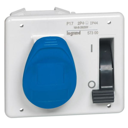 057300Legrandمقبس لجراند P17 تيمبرا مقفل مع مفتاح IP44 16A