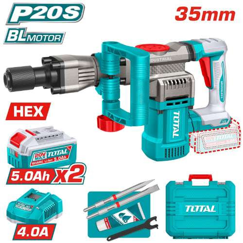TDBLI203582Total Toolsأداة الهدم اللاسلكية توتال تولز 20 فولت محرك بدون فرش