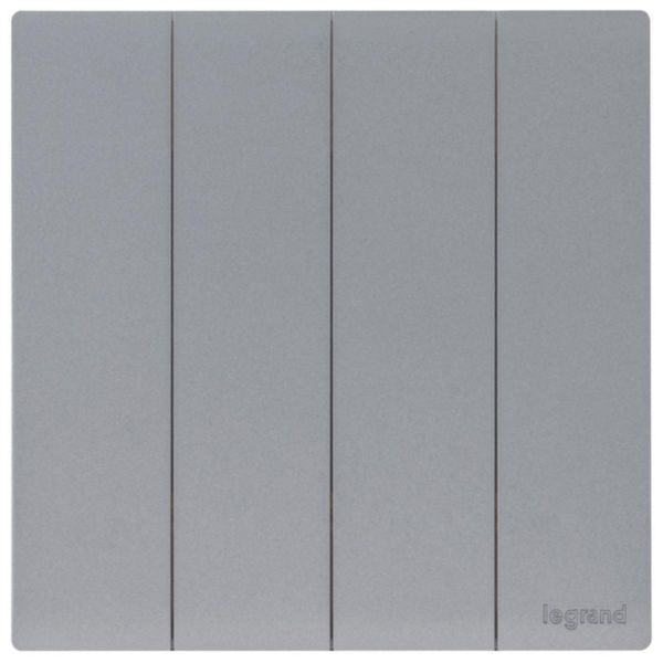 MEC21010SLLegrandمفتاح أوبريا رباعي 1W 16Ax فضي غامق ليجراند