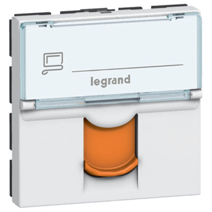 076523Legrandموصل لجراند موزاييك RJ45 فئة 6 FTP 2 وحدة أبيض برتقالي