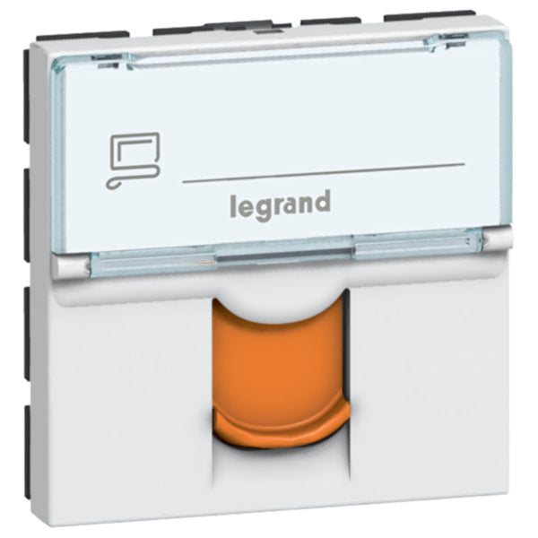 076523Legrandموصل لجراند موزاييك RJ45 فئة 6 FTP 2 وحدة أبيض برتقالي
