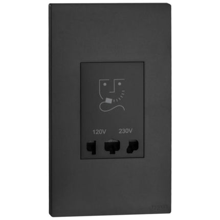 MEC36074BLLegrandمقبس حلاقة أوبريا ثنائي المجموعة لون أسود مات