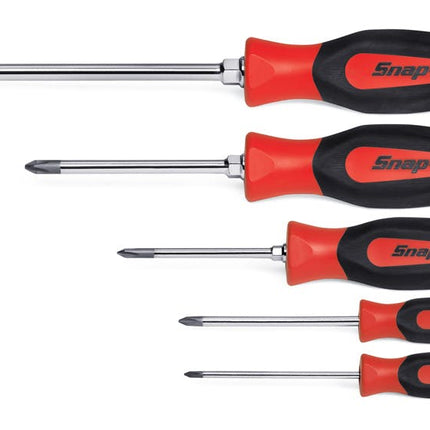 SGDP50BRSnap-Onمجموعة 5 قطع مفكات PHILLIPS® Instinct® بمقبض ناعم أحمر