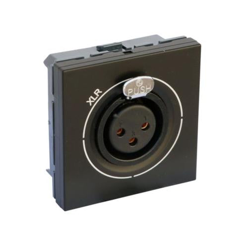 079555LLegrandموزاييك - مقبس XLR أنثى ثلاثي الأقطاب وحدتان أسود غير لامع