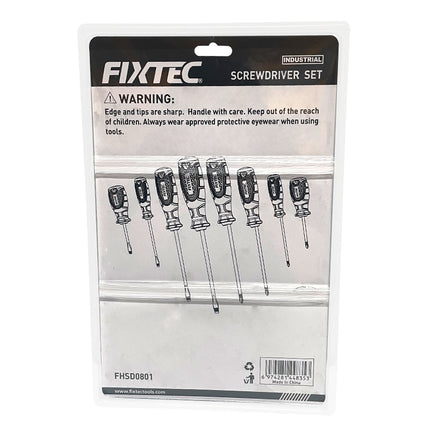 FHSD0801Fixtecمجموعة مفكات FIXTEC 8 قطع بمقابض ملونة FHSD0801