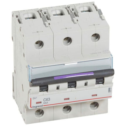 410167Legrandقاطع الدائرة الكهربائية ليجراند DX3 ثلاثي الأقطاب 63A منحنى C