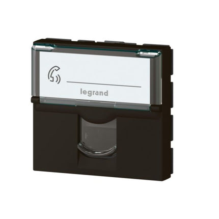 079165LLegrandموصل Legrand Mosaic RJ45 فئة 6 FTP 2 وحدات أسود غير لامع