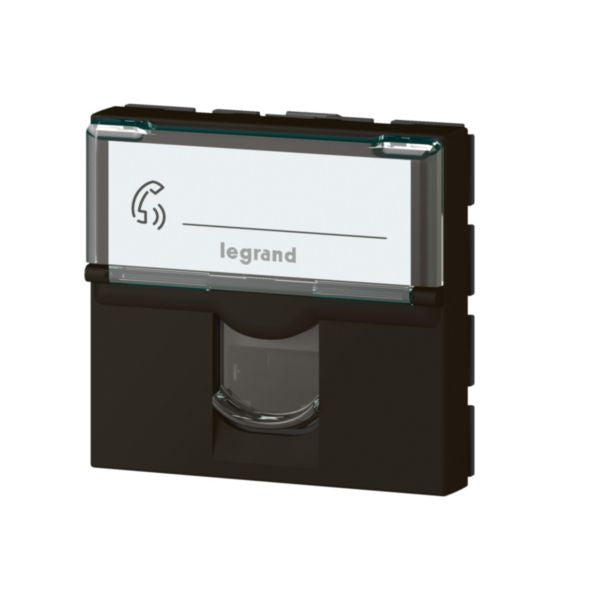 079165LLegrandموصل Legrand Mosaic RJ45 فئة 6 FTP 2 وحدات أسود غير لامع