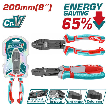 THTC510806Total Toolsالملاقط المركبة الوظيفية من توتال 200 ملم (THTC510806)