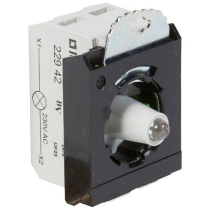023012Legrandمجموعة فرعية Osmoz مضاءة NO أخضر 230V LED