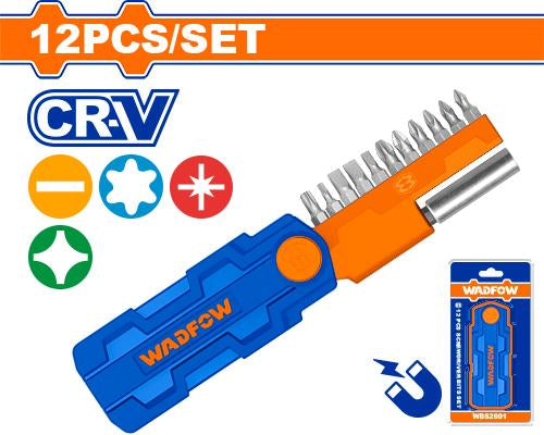 WBS2601Wadfowمجموعة 12 قطعة رؤوس مفكات WADFOW