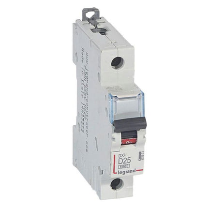 407973Legrandقاطع دائرة Legrand MCB DX3 6000A أحادي القطب 25A منحنى D