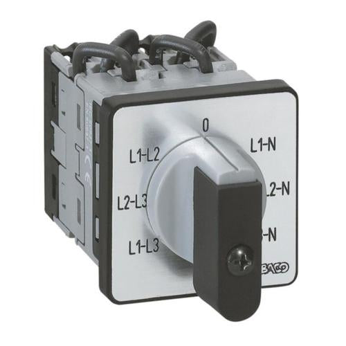 014653Legrandمفتاح كام دوار لجراند فولتميتر PR 12 16A 6 جهات