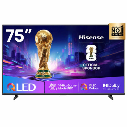 Hisense 75 Inch QLED 4K 144Hz VRR Gaming TV | 75Q7Q