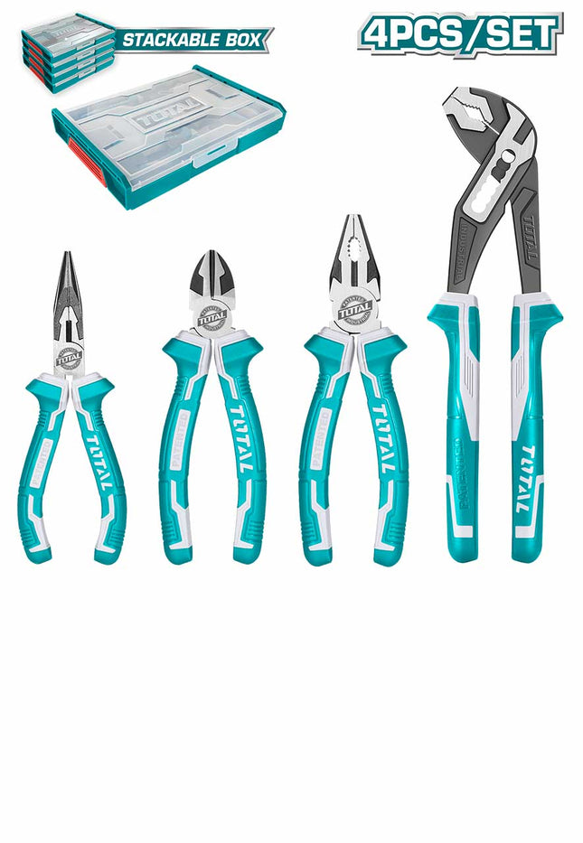 THKTV02P041Total Toolsمجموعة كماشات 4 قطع طراز THKTV02P041