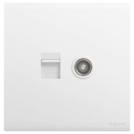 MEC49020WHLegrandمقبس Obria RJ45 الفئة 6 + التلفاز الأبيض
