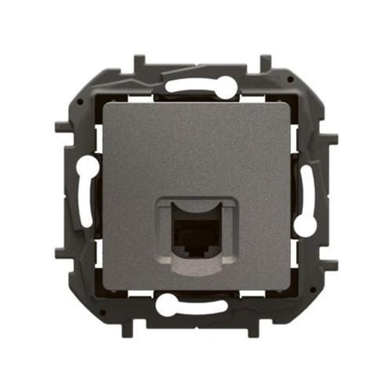NP4305MGLegrandمقبس نيلويه RJ45 فئة 6A STP رمادي متوسط مثبت بالفلاش