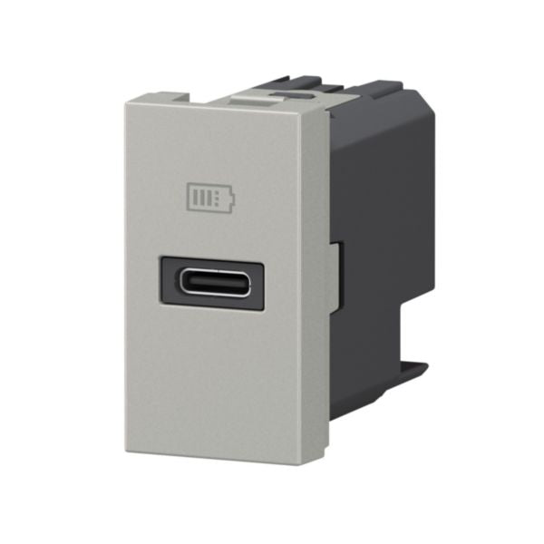077691LLegrandموزاييك منفذ USB من النوع C توصيل الطاقة 20 واط ألومنيوم