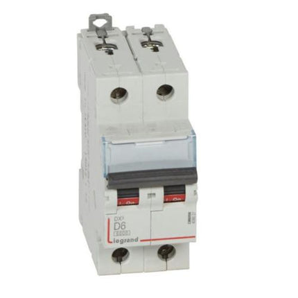 408027Legrandقاطع دارة ليجراند DX3 ثنائي القطب 6A منحنى D