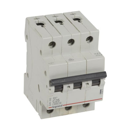 419237Legrandقاطع دارة Legrand RX3 ثلاثي الأقطاب 25A منحنى C