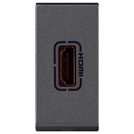 572596Legrandمقبس HDMI أرتيور من ليجراند مثبت مسبقاً وحدة واحدة رمادي