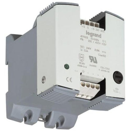 047022Legrandمصدر طاقة معدل أحادي الطور مفلتر من ليجراند 230/400V 24V 60W