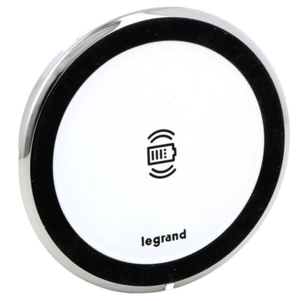 077642LLegrandموزاييك شاحن لاسلكي 15 واط مستدير 80 ملم أبيض