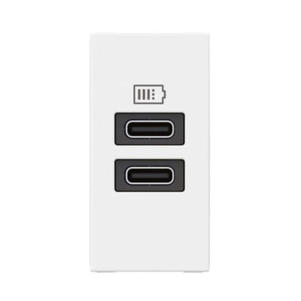 077680LLegrandمقبس USB موزاييك وحدة واحدة USB-C مزدوج 3A 15W أبيض