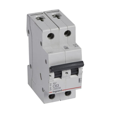 419703Legrandقاطع دارة Legrand RX3 MCB ثنائي القطب 63A منحنى C