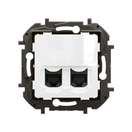 NP4336WHLegrandمنفذ نيلوي ثنائي RJ45 Cat6A UTP أبيض منفذ مزدوج