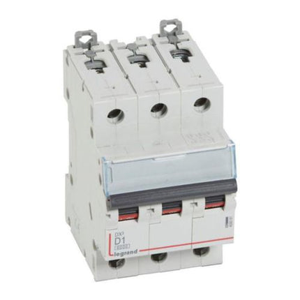 408081Legrandقاطع دائرة Legrand DX3 ثلاثي الأقطاب 1A منحنى D