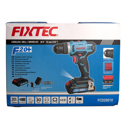 FCD2001X-1Fixtecم钻 FIXTEC بقوة 20 فولت بدون أسلاك مع بطارية الليثيوم أيون