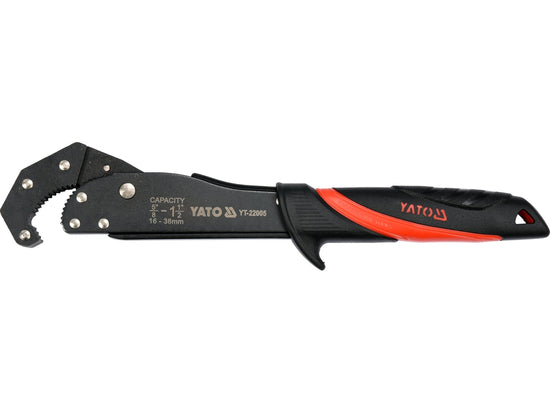 YT-22005Yatoمفتاح أنابيب قابل للتعديل التلقائي من ياتو 16-38 ملم مع إطلاق سريع