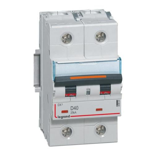 409824Legrandقاطع الدائرة الكهربائية ليجراند DX3 ثنائي القطب 40A
