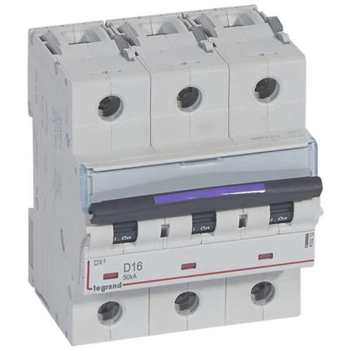 410213Legrandقاطع دارة ليجراند DX3 ثلاثي الأقطاب 16A منحنى D