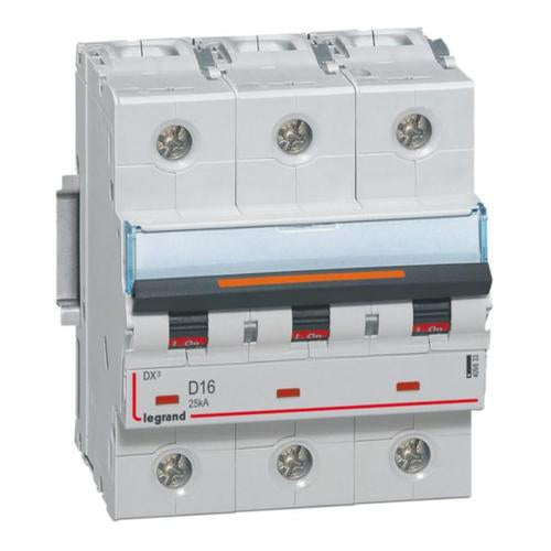 409833Legrandقاطع دائرة ليجراند DX3 ثلاثي الأقطاب 16 أمبير منحنى D