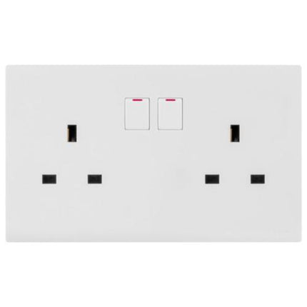 MEC32037WHLegrandمقبس أوبريا ثنائي القطب BS 13A مع مفتاح وضوء LED أبيض مات