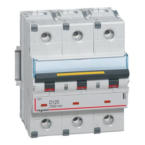 409508Legrandقاطع الدائرة الكهربائية ليغراند DX3 ثلاثي الأقطاب 125A منحنى D