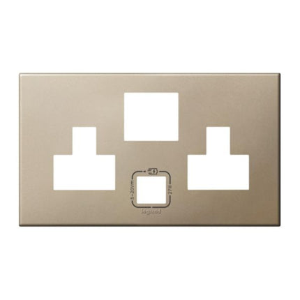 575448Legrandلوحة لوغراند 2 مقبس متعدد المعايير مع مفتاح و USB 27 واط ذهبي