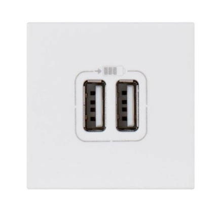 077594Legrandمقبس USB مزدوج من Legrand Mosaic 5V 1500mA وحدتان أبيض