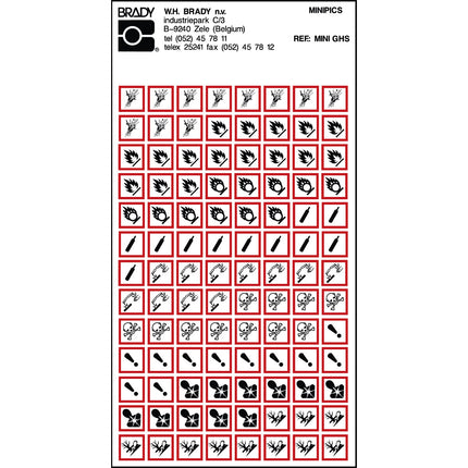 MINI PICTOGRAMS MIX GHS10X10 104 pk