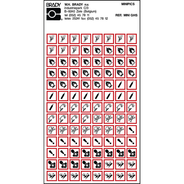 MINI PICTOGRAMS MIX GHS10X10 104 pk