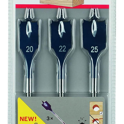 Bosch 3-Piece Self-Cut Speed Flat Drill Bit Set , 2608587011