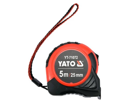 YT-71072Yatoشريط قياس فولاذي YATO YT-71072 بطول 5 متر وعرض 25 ملم