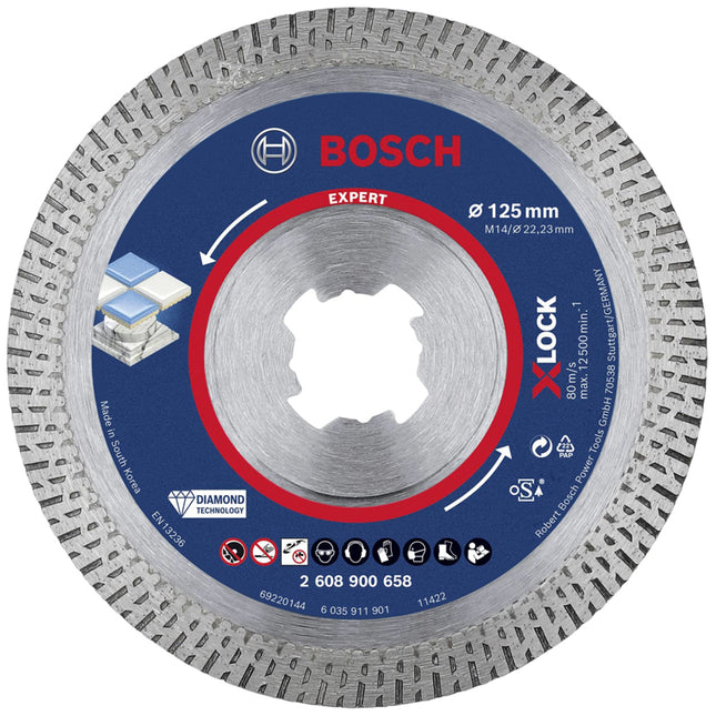 Bosch Tools,2608900658,X-LOCK Diamond Cutting Disc - Multi Material  | 125x22.23x1.6x10