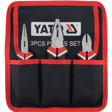 YT-39612Yatoمجموعة كماشات ياتو YT-39612 ثلاثية الأجزاء احترافية من بولندا