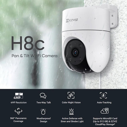 EZVIZ H8C 4MP Pan & Tilt Wi-Fi Camera