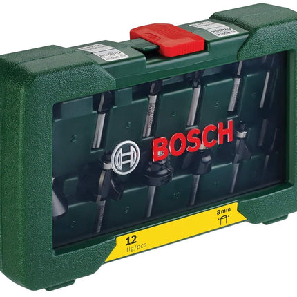 Bosch Cemented Carbide Routing Drill Bit Set 12pcs , 2607019466
