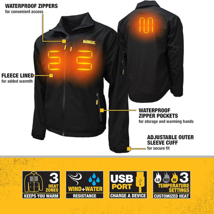 DeWalt Structured Soft Shell Heated Jacket , DCHJ090BD1