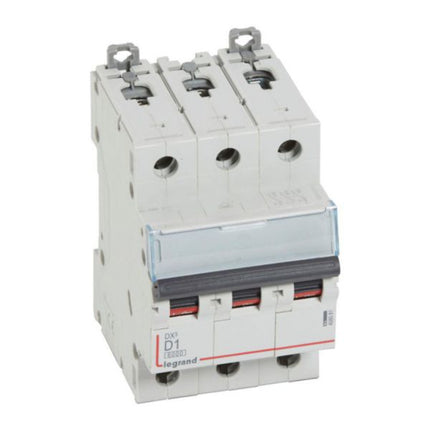 408081Legrandقاطع دائرة Legrand DX3 ثلاثي الأقطاب 1A منحنى D